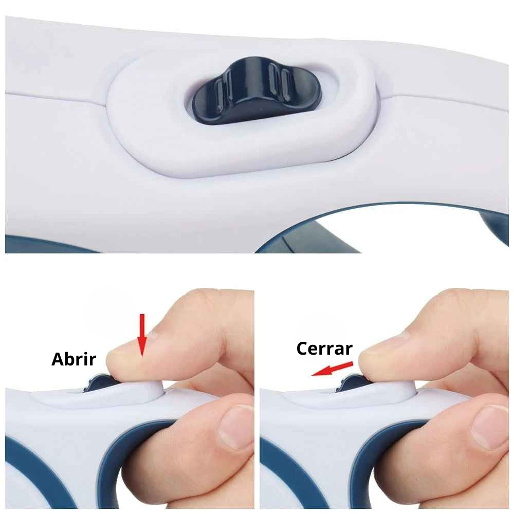 Correa Retráctil Perro 3m hasta 15kg - Sistema Freno Automático