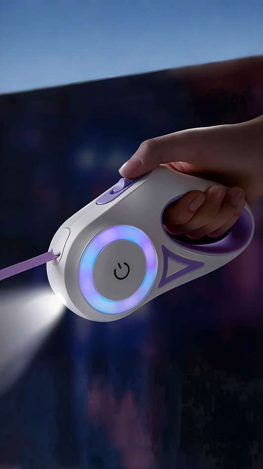 Correa Perro LED Linterna Brillante - Paseo Nocturno Seguro
