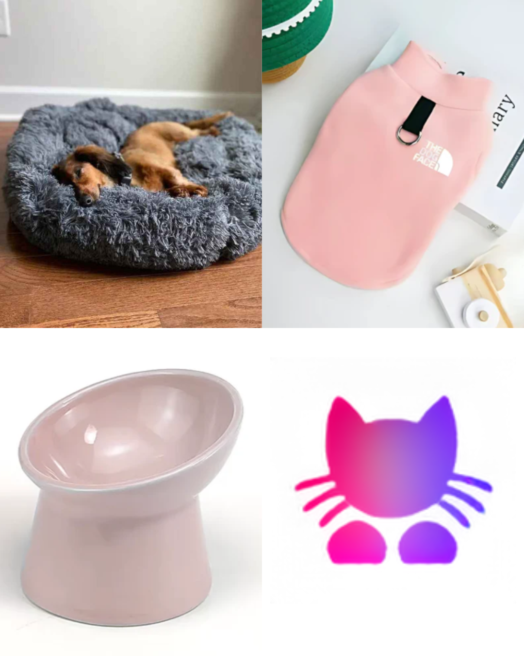 Pack Confort Total Mascotas 3 en 1 - Cama Donut Bowl Chaleco