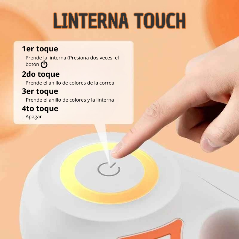 Correa Perro LED Linterna Brillante - Paseo Nocturno Seguro