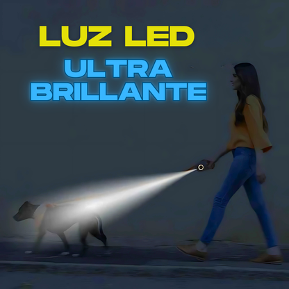 Correa Perro LED Linterna Brillante - Paseo Nocturno Seguro